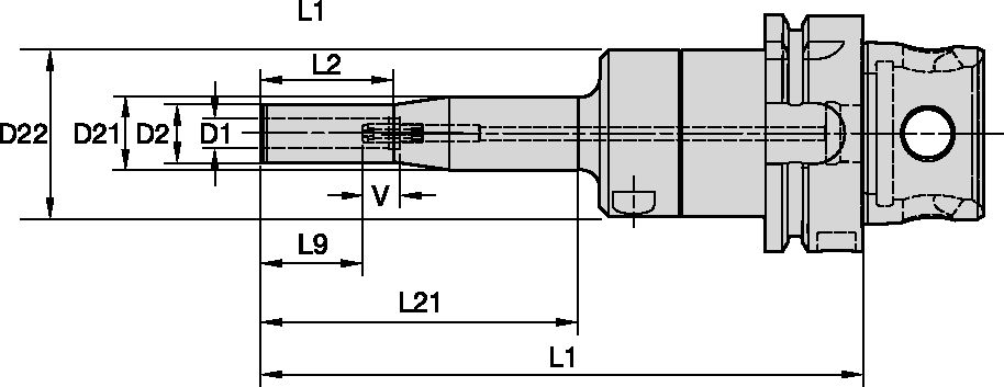 KM4X100 HYDR. CHUCK SLIM LINE