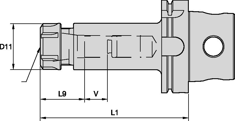KM4X63 ER16 COLLET CHUCK L= 1