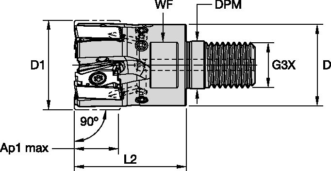 VSM490-15 D35 Z4 SCREWON CUTTER
