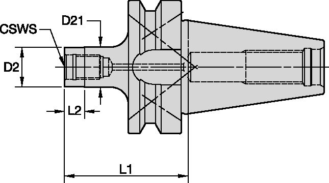 BT40B DUO-LOCK DL10 L1=49MM