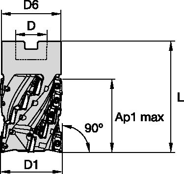 VHM17 2.00" X 4.41" AP1MAX, 4FL,  SHELL