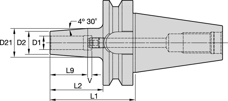 BT40 TT GL D1=6MM L1=90MM