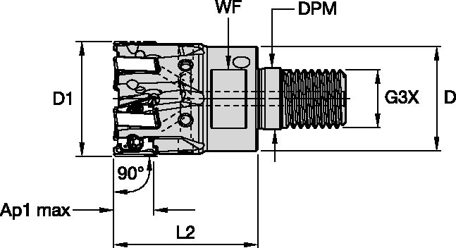 VSM490-10 D32 Z6 SCREW-ON CUTTER