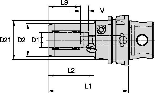 KM4X100 HYDR.HP D6 L150MM