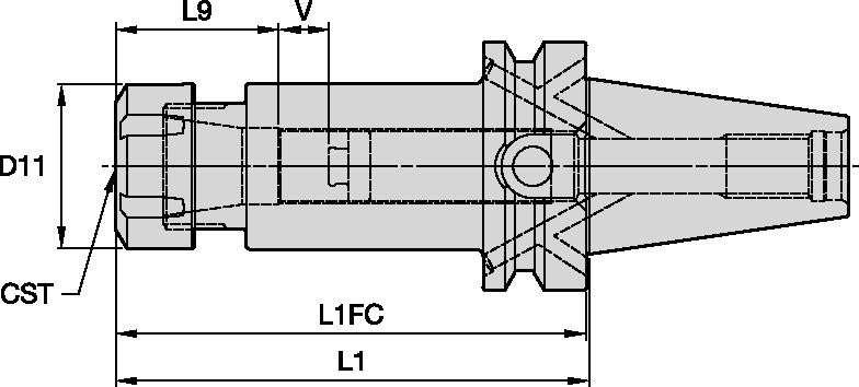 BTKV50B ER16 COLLET CHUCK L1=