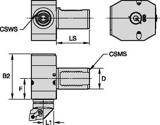 KM40 LOC II VDI RIGHT ANGLE LH (M)