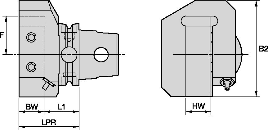 KM80TS RADIAL SQ ADAPTER LH 1-1/2"X1-1/2