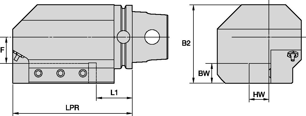 KM80ATC AXIAL SQ ADAPTER LH 1-1/2X1-1/2
