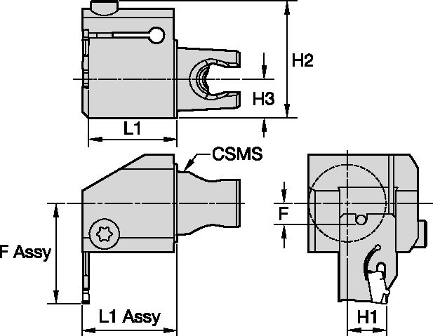 KM25 CUT-OFF END MOUNT LH A2BHSN19X