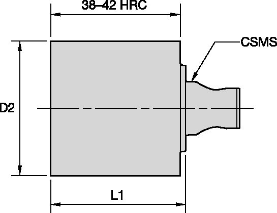 KM25 BLANK ADAPTER Ø50 X 50MM