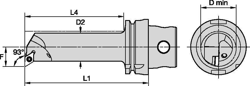KM4X63 BOR. BAR 93° SDUC Ø32MM (R)