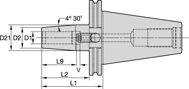 CV40 TT GL D1=1.00" L1=3.94''