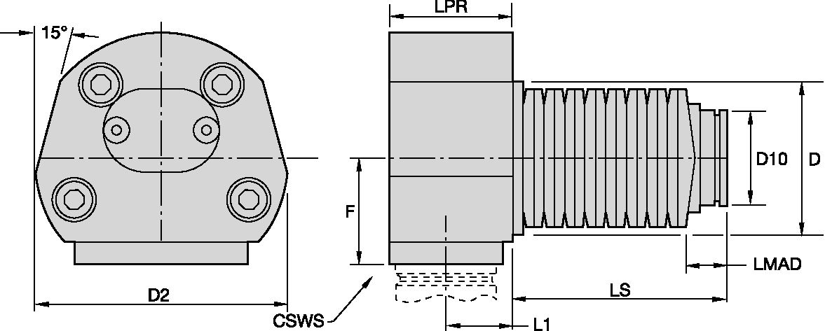 KM40 RACA RIGHT-ANGLE CLAMPING UNIT