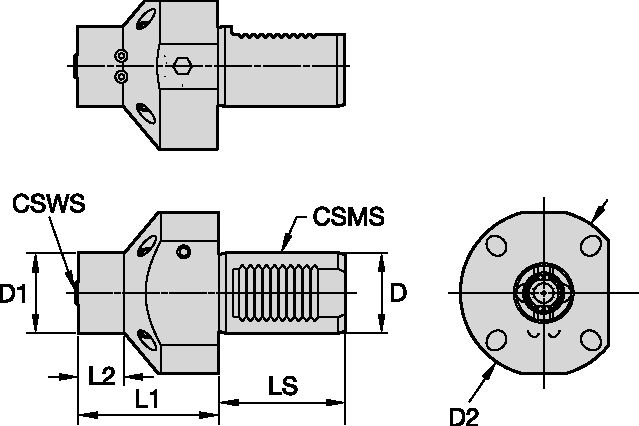 KM40 KM-LOC VDI AXIAL (M)