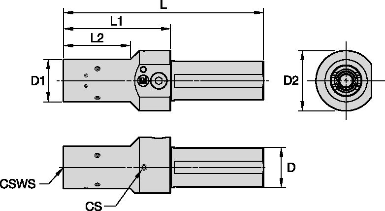 KM32 KM-LOC ROUND SHANK Ø31.75 X 125MM