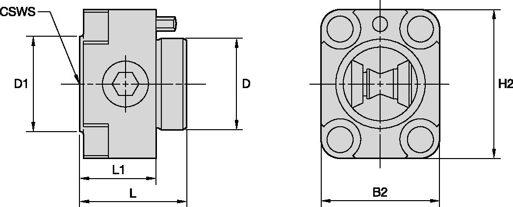 KM25 FLANGE UNIT 31X39MM H:20MM