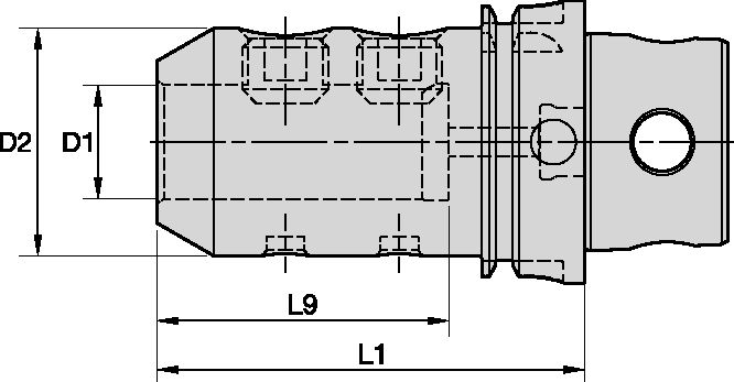 KM4X63 END MILL ADAPTER Ø1-1/2 X 4.62"