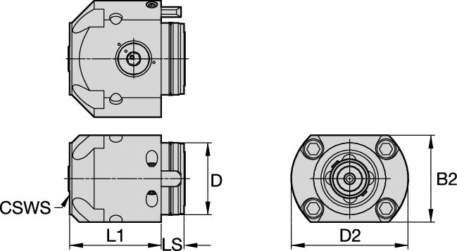 KM4X63 CL2NS FLANGE MOUNT SIDE ACCESS