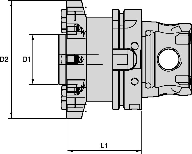 KM4X100 FLANGE MOUNT Ø63 X 75MM