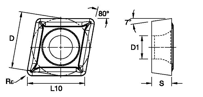 Screw-On • CCMT Insert • Positive • LF