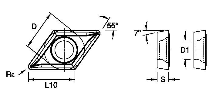 Screw-On • DCMT Insert • Positive • LF