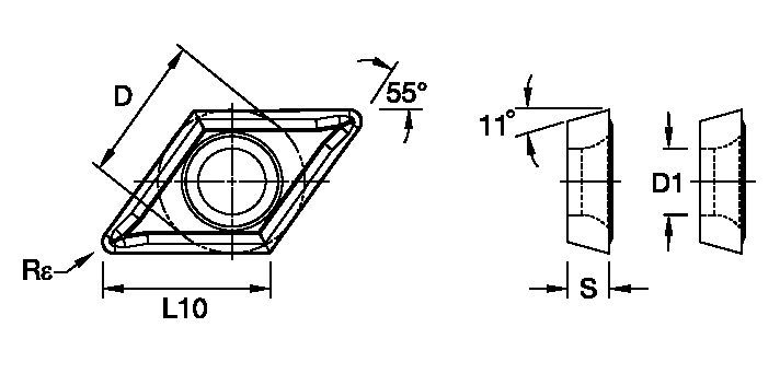 Screw-On • DPMT Insert • Positive • LF