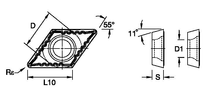 Screw-On • DPMT Insert • Positive • UF