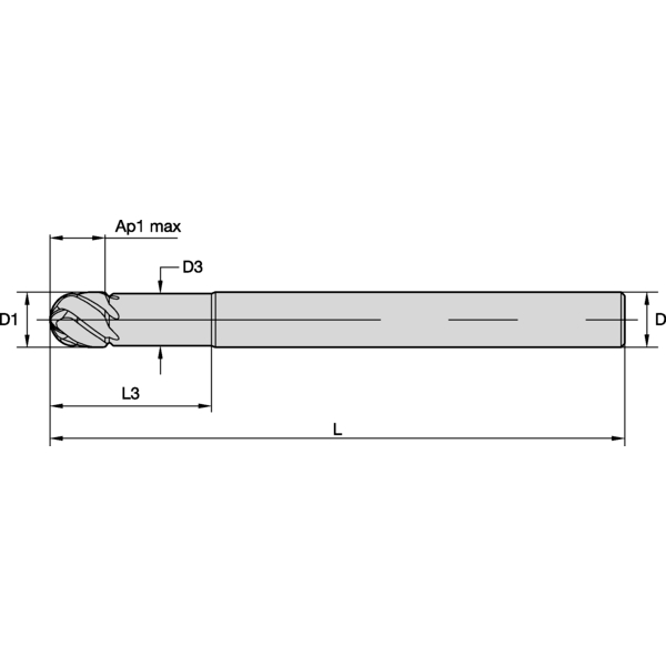 ENDMILL HARV 6FL 10x10x10-30x121 BN