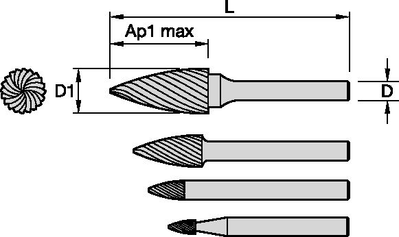 SG Burrs - Pointed Tree Shape