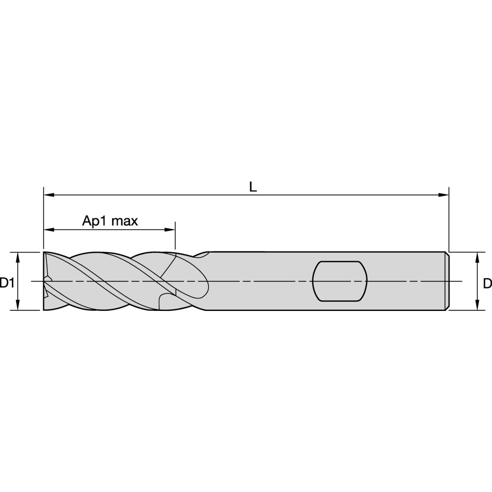 PINNFRÄS 3MM AP:8MM WD