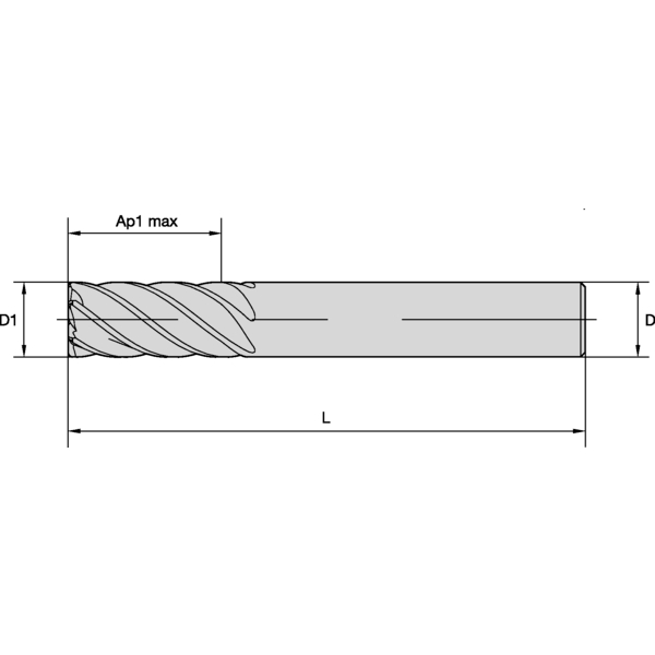 ENDMILL HARV 6FL 25x25x45x121 SE