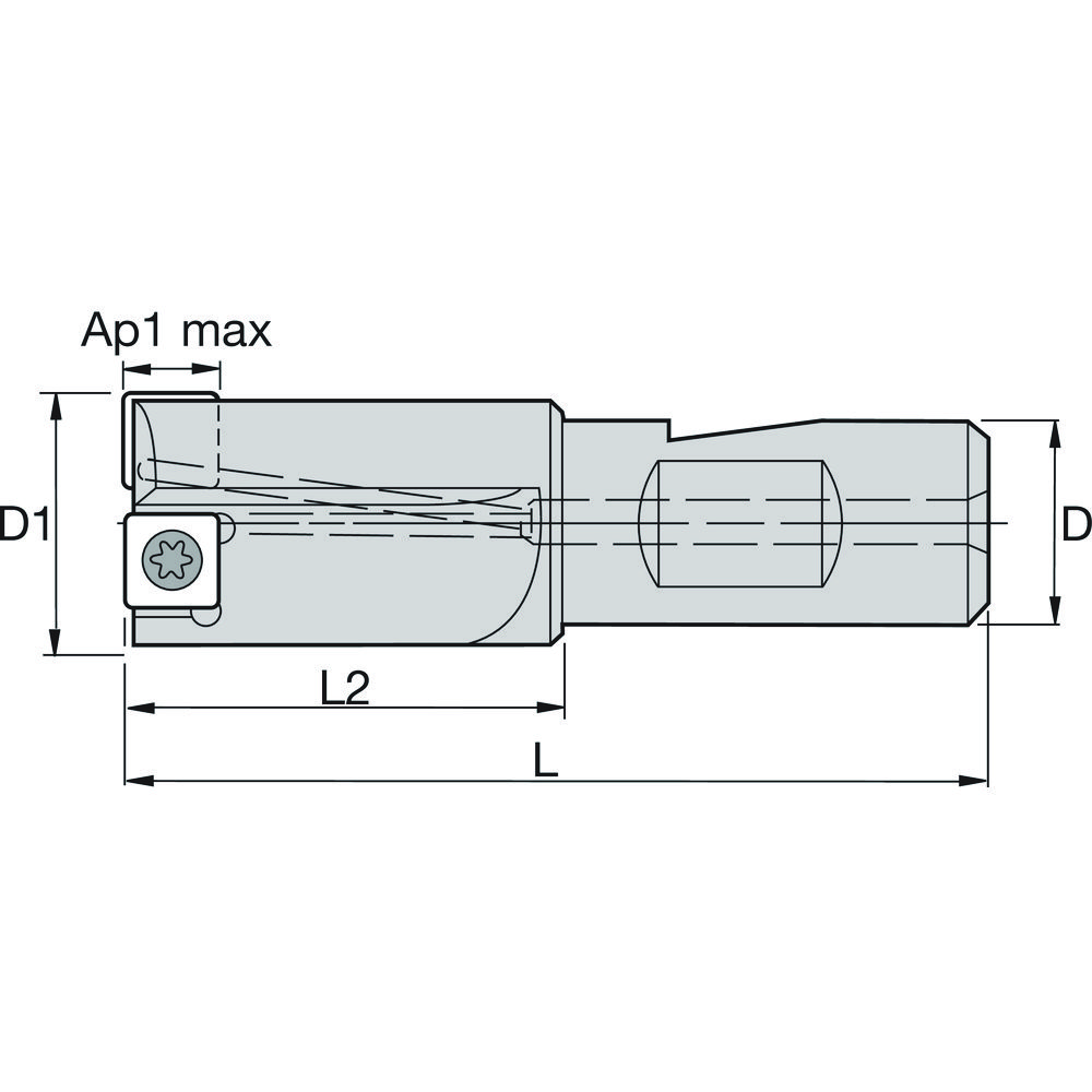 CENTRE CUTTING END MILL SD.. D=20 Z=2