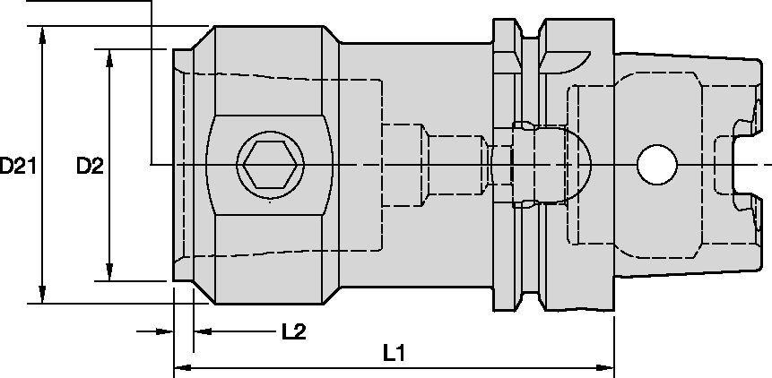 HSK100T TO KM40 X 80MM GL
