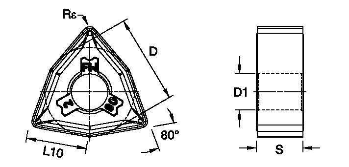 ANSI/ISO Turning Insert WN..