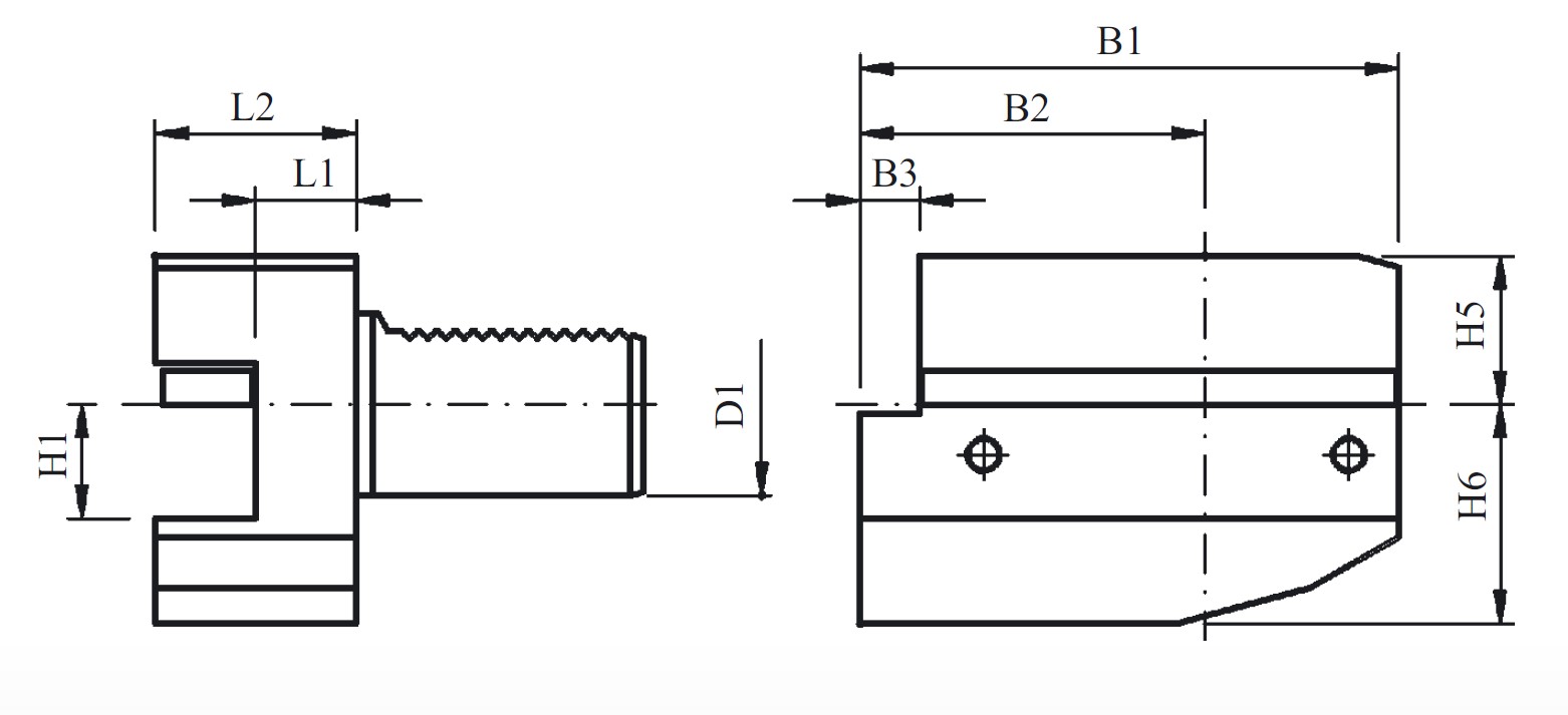 Rectangular transverse tool ~