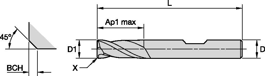 PINNFRÄS 16MM AP16 Z2 WD