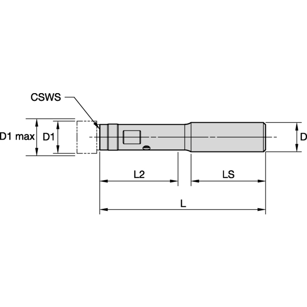 REAMER AXIAL MODULAR SHANK 18MM-19 999MM