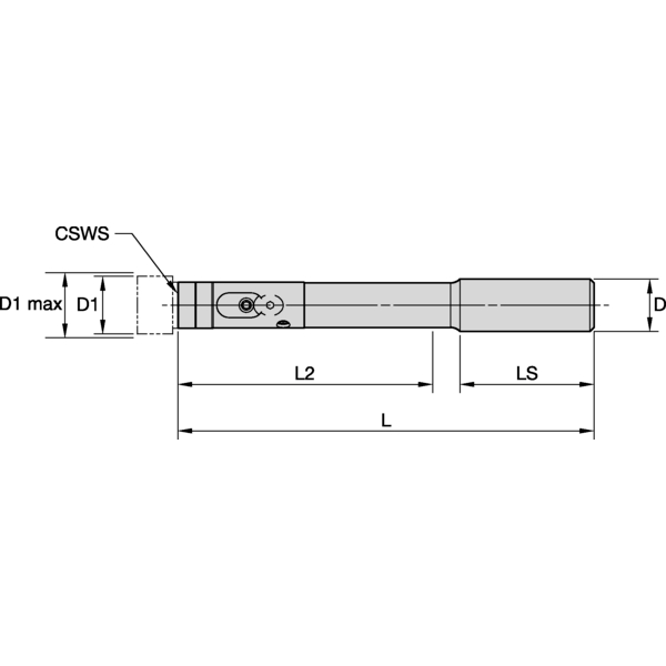 REAMER AXIAL MODULAR SHANK 18MM-19 999MM