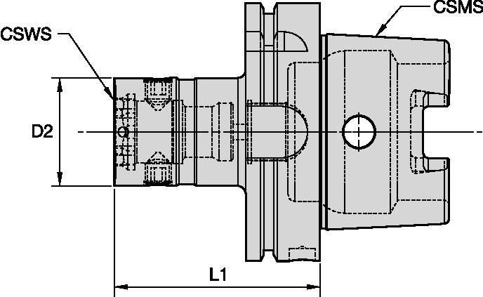 REDUCER DIN69873-1 A/C HSK63A