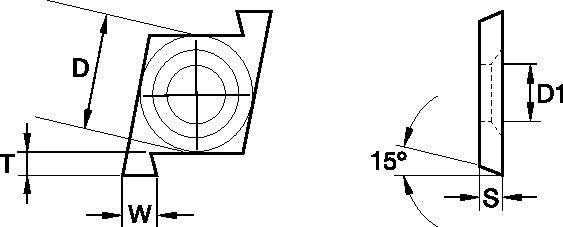 Laydown Grooving Insert