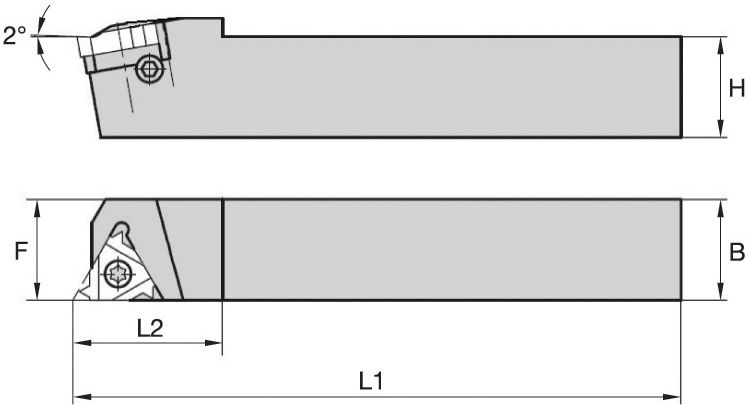 HOLDER EXTERNAL R 0808 INSERT1/4 NL8-2