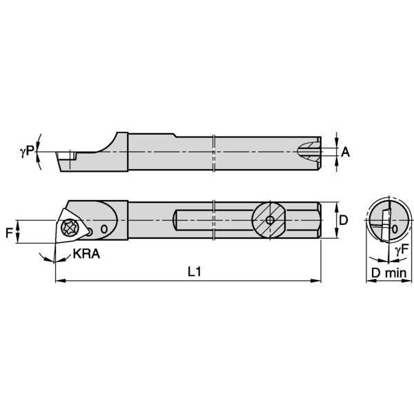 Steel Shank Trigon Boring Bar