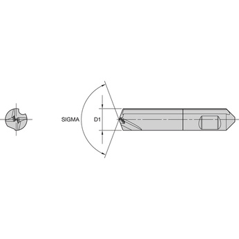 PILOT DRILL D=8MM HSS UNCOATED